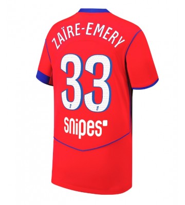 Paris Saint-Germain Warren Zaire-Emery #33 Tredjetrøje 2025-26 Kortærmet